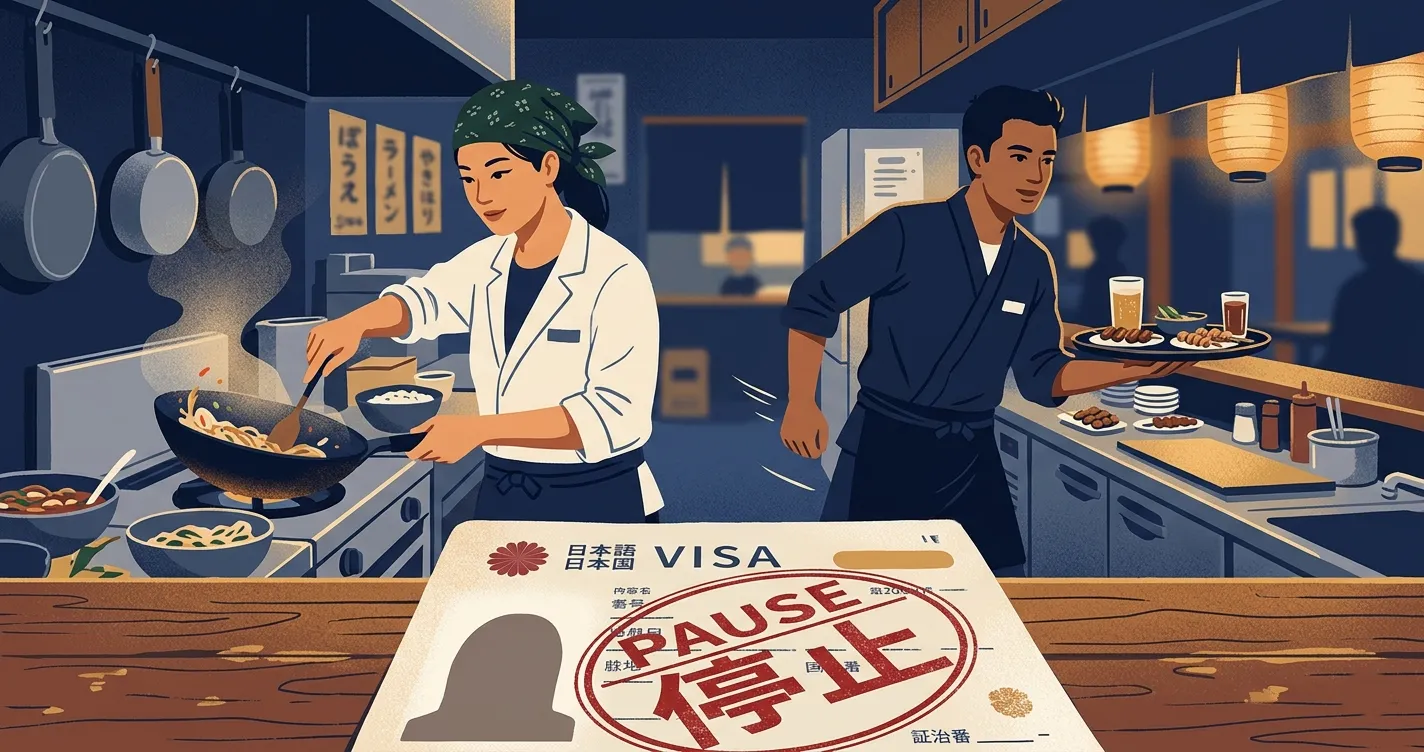 SSW Food Service Visa FROZEN April 2026: What Foreign Restaurant Workers Must Do Now (特定技能・外食業)