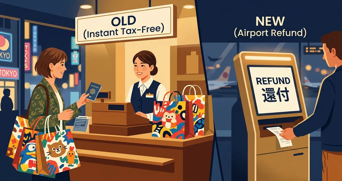 Japan Tax-Free Shopping ENDING November 1, 2026: Pay First, Refund at Airport (免税制度見直し)